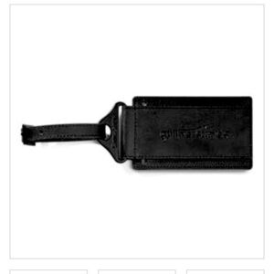 Samson it’s luggage tag black leather
